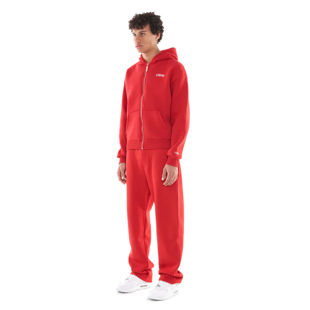OPEN LEG JOGGER RED