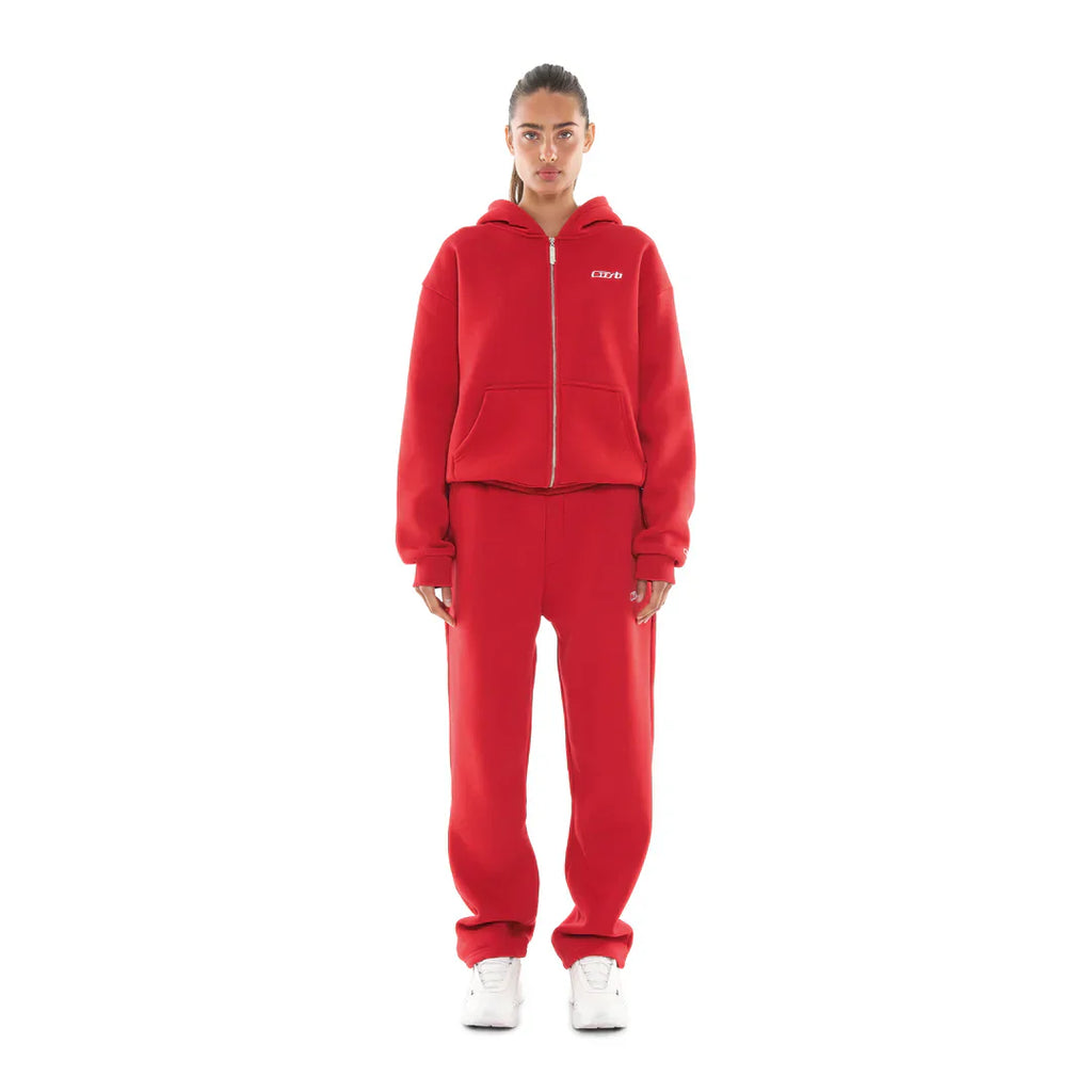 OPEN LEG JOGGER RED
