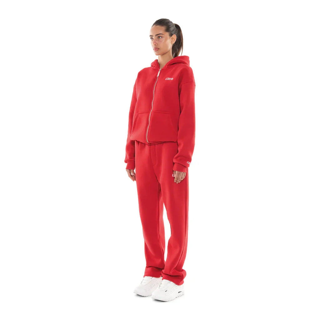 OPEN LEG JOGGER RED