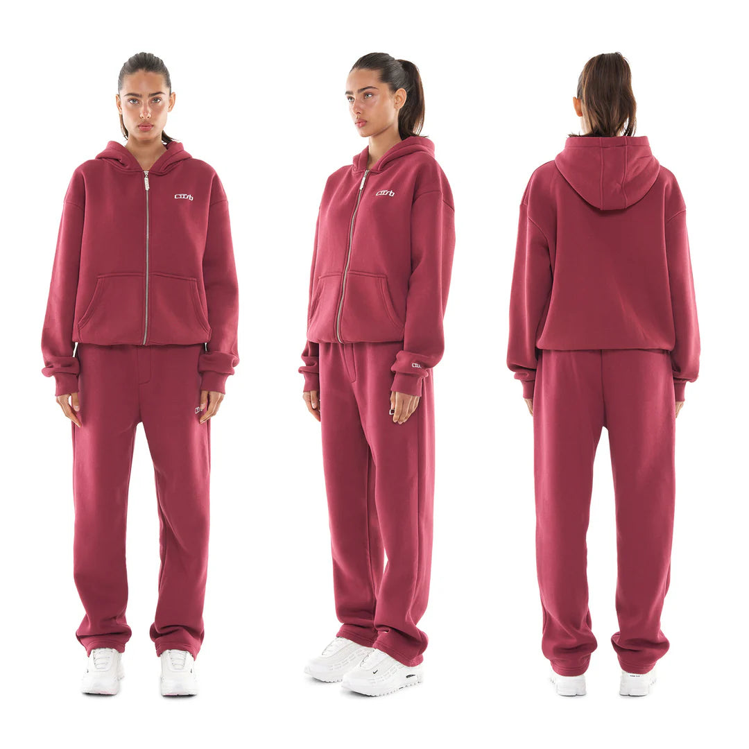 OPEN LEG JOGGER RICH RED